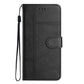 IPhone 15 Plus Flip PU Leather Wallet ShockProof Imprinted Cowhide Texture With Wrist Strap Case Black - CellularPort