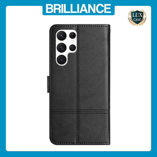 Samsung S23 Ultra Black ShockProof Wallet Case