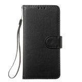 IPhone 15 Pro Flip PU Leather Wallet Classic Card Pockets With Wrist Strap Case Black - CellularPort