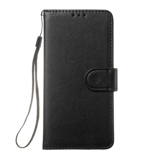 Samsung S24 Ultra Flip PU Leather Wallet Classic Card Pockets With Wrist Strap Case Black - CellularPort