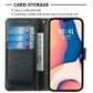 IPhone 15 Plus Flip PU Leather Wallet Classic Card Pockets With Wrist Strap Case Black - CellularPort