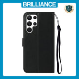 Samsung S23 Ultra Black Classic Wallet Case