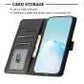 IPhone 15 Plus Flip PU Leather Wallet Silk Print Card Pockets With Wrist Strap Case Black - CellularPort