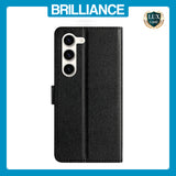 Samsung S23 Black Silk Print Wallet Case