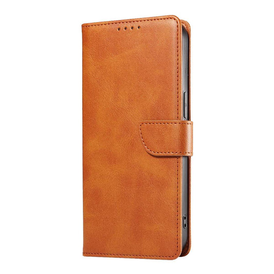 IPhone 15 Plus Book Flip Soft PU Leather Wallet With Card Pockets Case Light Brown - CellularPort
