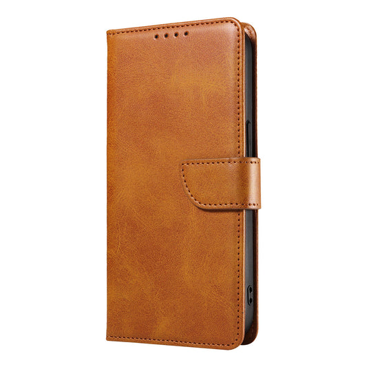 IPhone 15 Pro Book Flip Soft PU Leather Wallet With Card Pockets Case Light Brown