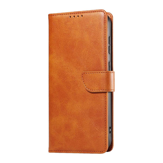 Samsung S24 Ultra Book Flip Soft PU Leather Wallet With Card Pockets Case Light Brown - CellularPort