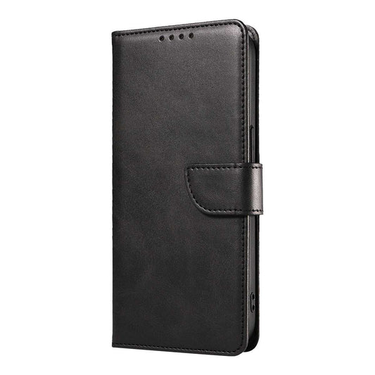 IPhone 15 Book Flip Soft PU Leather Wallet With Card Pockets Case Black - CellularPort