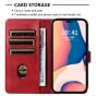 IPhone 15 Pro Max Book Flip Soft PU Leather Wallet With Card Pockets Case Red