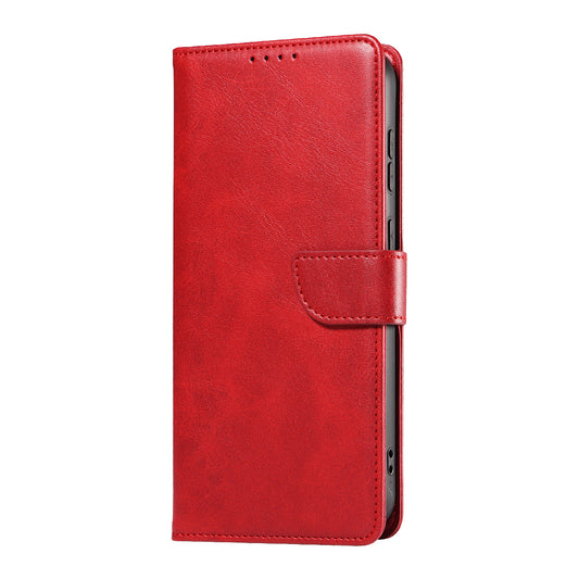 Samsung S24 Ultra Book Flip Soft PU Leather Wallet With Card Pockets Case Red