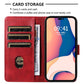 Samsung S24 Ultra Book Flip Soft PU Leather Wallet With Card Pockets Case Red - CellularPort
