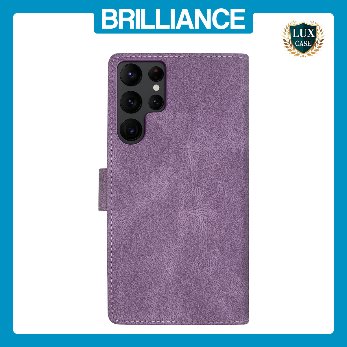 Samsung S23 Ultra Purple Premium Wallet Case