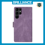 Samsung S23 Ultra Purple Premium Wallet Case