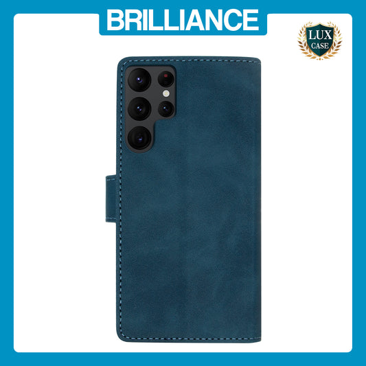 Samsung S23 Blue Premium Wallet Case