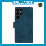 Samsung S23 Blue Premium Wallet Case