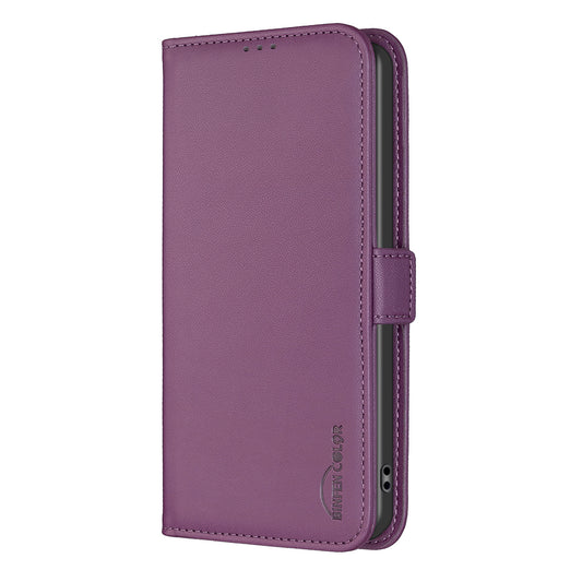 iPhone 15 Pro Max Flip Book PU Leather Wallet Holder & Stand with Card Pockets Case Purple - CellularPort