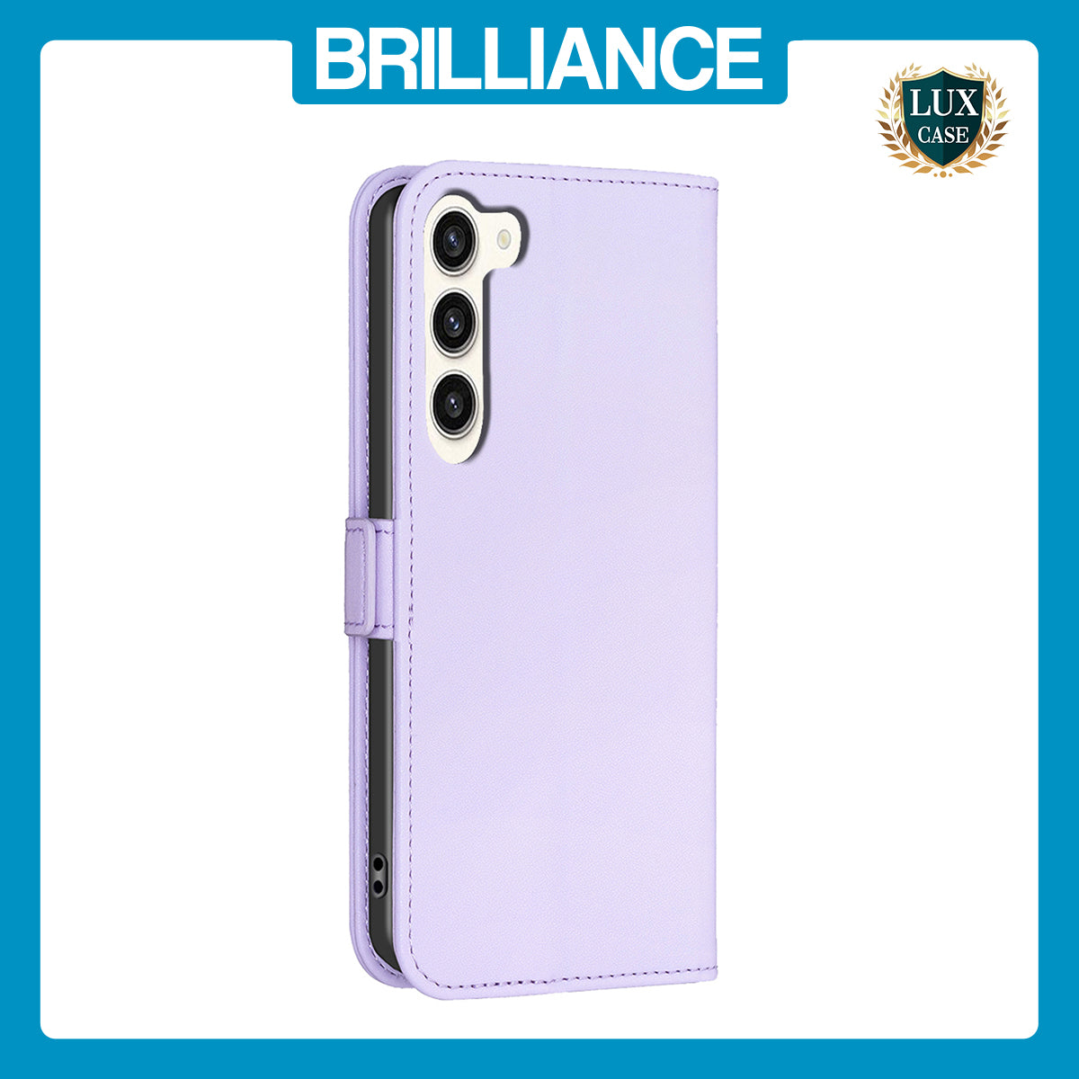 Samsung S23 Light Purple Leather Wallet Case