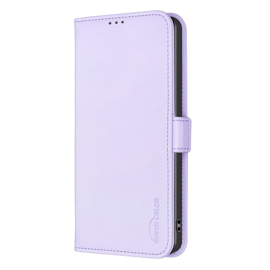 iPhone 15 Pro Max Flip Book PU Leather Wallet Holder & Stand with Card Pockets Case Light Purple - CellularPort