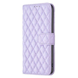 IPhone 15 Plus/14 Plus Flip Book PU Real Leather Wallet Holder & Kickstand With Card Pockets Case Purple - CellularPort