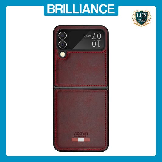 Samsung Flip3  Leather Case Burgundy