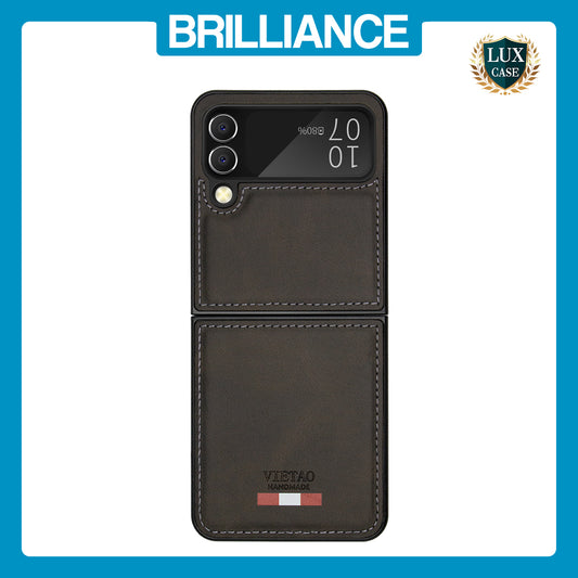 Samsung Flip3 Leather Case Green