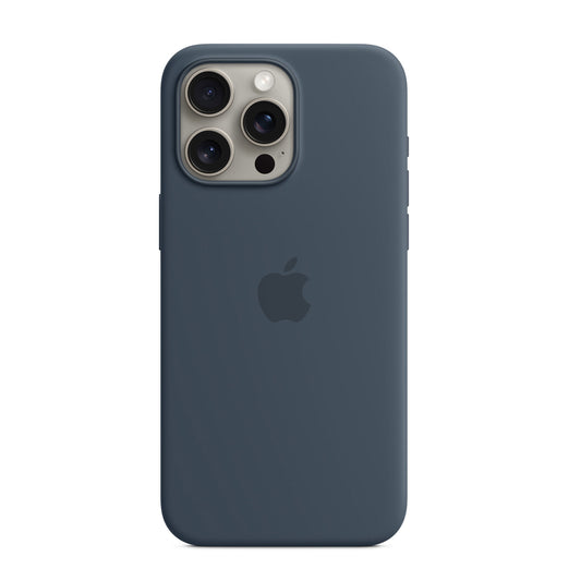 Apple iPhone 15 Pro Max Silicone Case – Storm Blue
