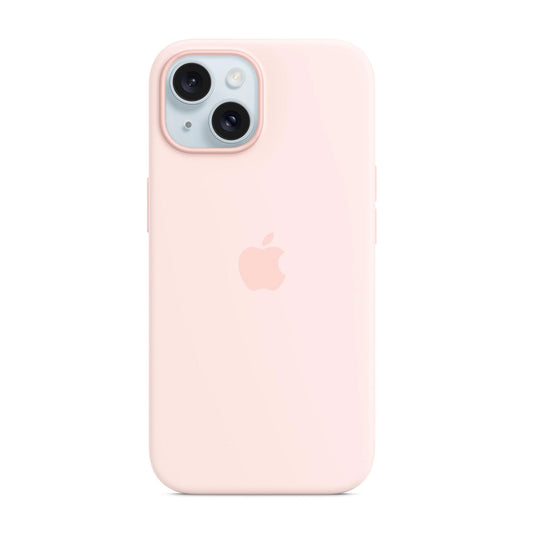 Apple iPhone 15 Silicone Case – Light Pink