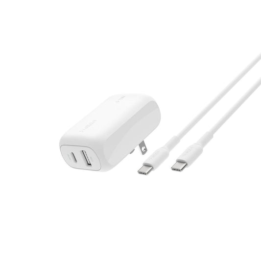 Belkin 42W USB-C Wall Charger Bundle – White