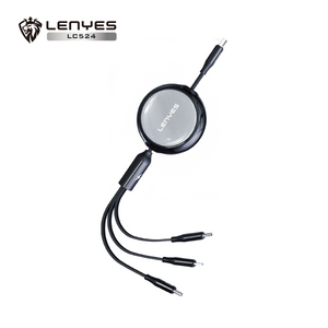 Lenyes LC524 3-in-1 Retractable Cable
