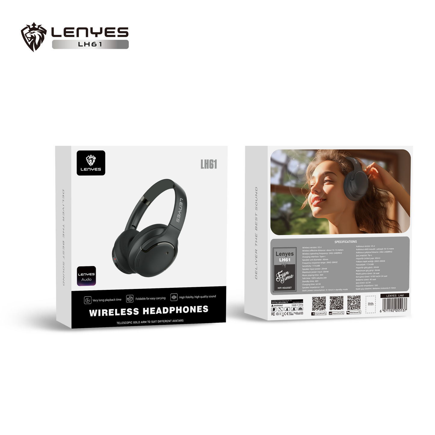 Lenyes LH61 Wireless Headphones