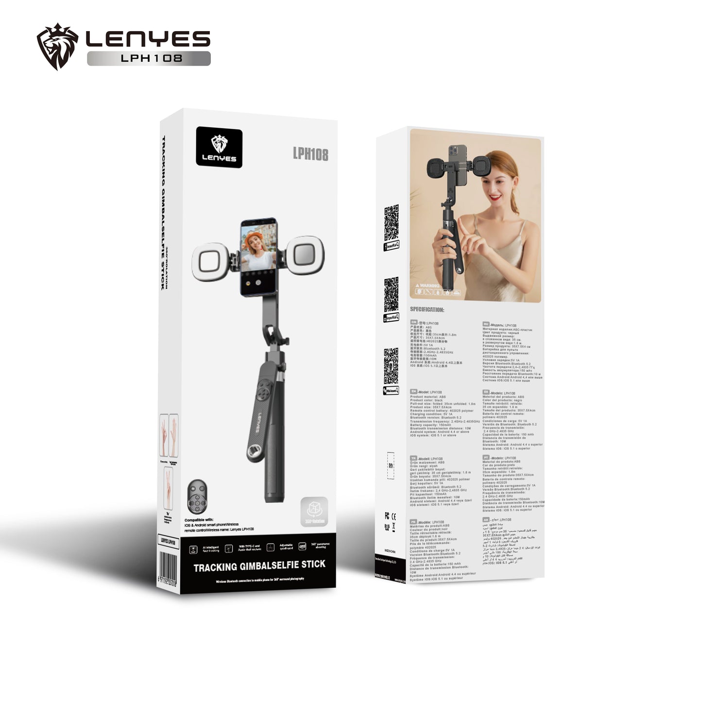 Lenyes LPH108 Gimbal Selfie Stick