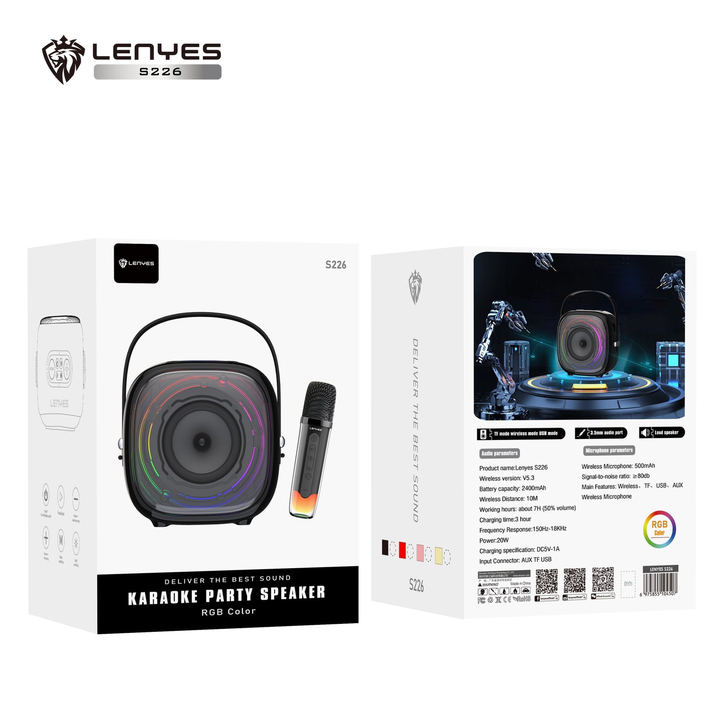 Lenyes S226 Karaoke Party Speaker