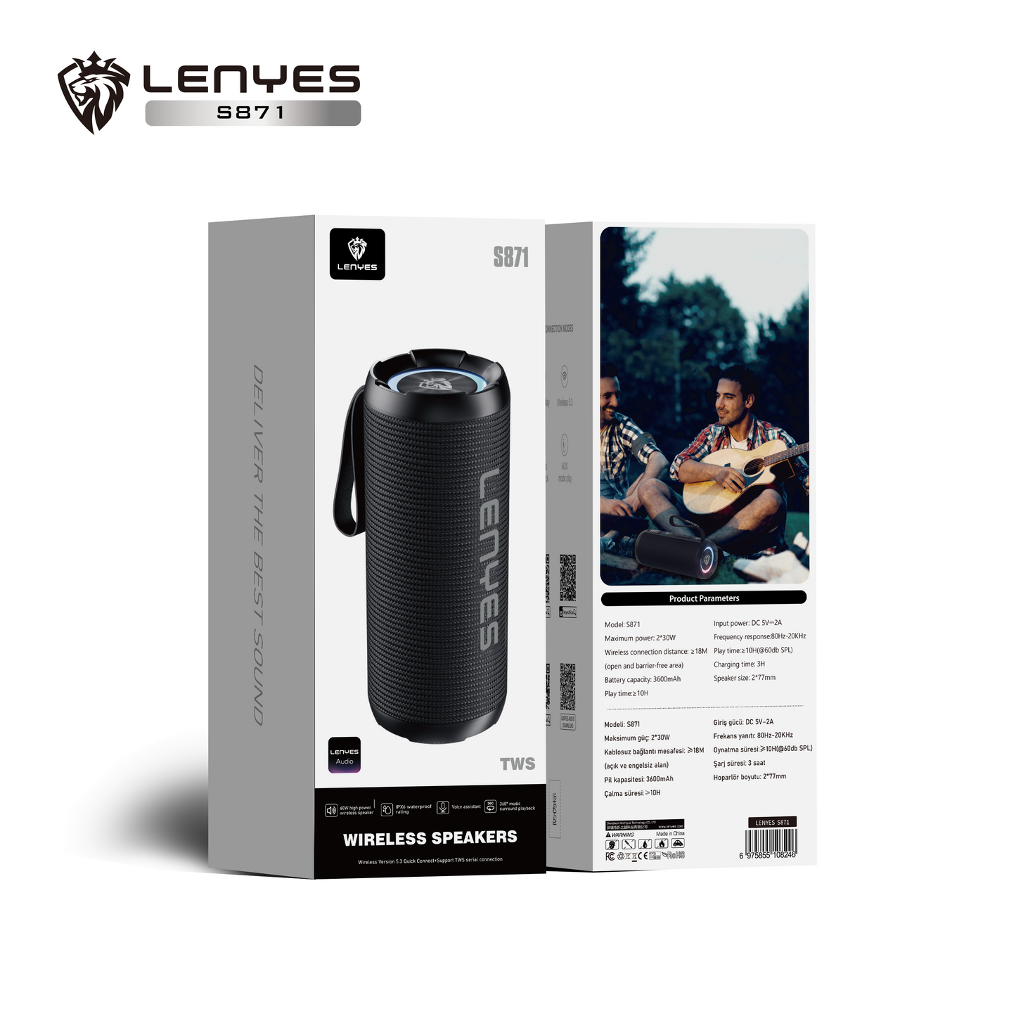 Lenyes S871 TWS Wireless Speaker