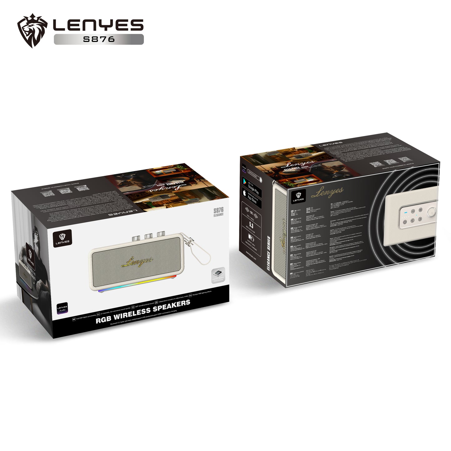 Lenyes S876 RGB Wireless Speaker