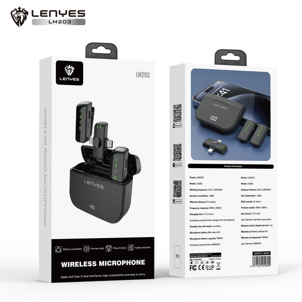 Lenyes LM203 Wireless Microphone – CellularPort