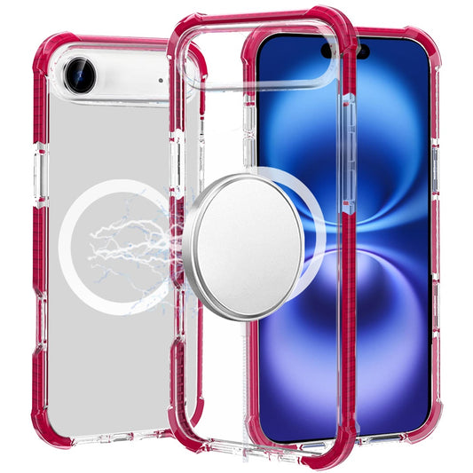 iPhone 17 Air Transparent Hybrid Case - Hot Pink