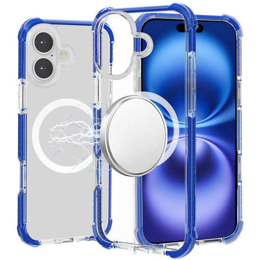 iPhone 17 Transparent Magnetic Hybrid Case - Blue