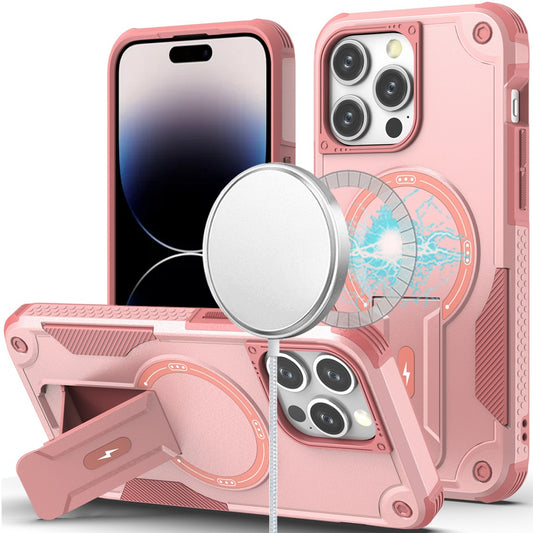 iPhone 14 Pro Max Pink Bracket Kickstand Hybrid Case