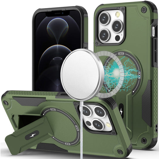 iPhone 12 Pro Max Midnight Green Bracket Kickstand Case