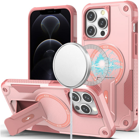 iPhone 12 Pro Max Pink Bracket Kickstand Hybrid Case