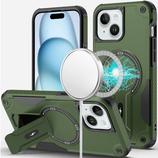 iPhone 15 Midnight Green Bracket Kickstand Case