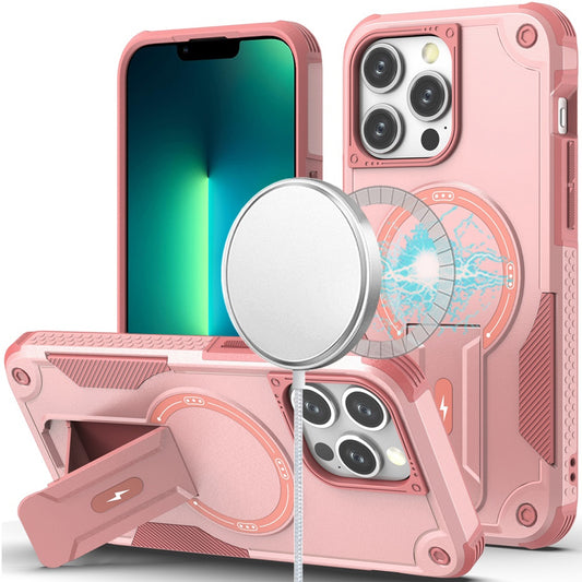 iPhone 13 Pro Pink Bracket Kickstand Hybrid Case