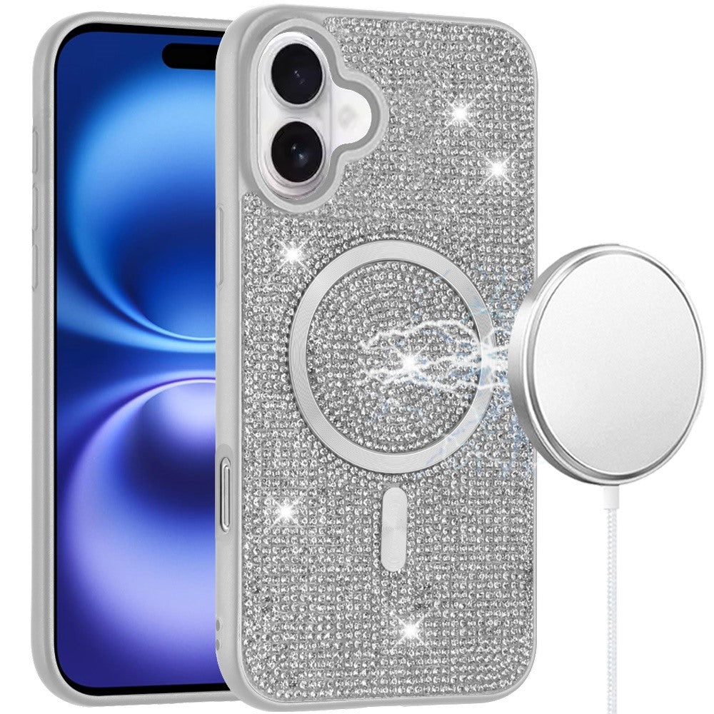 iPhone 17 Diamond Magnetic Case - White