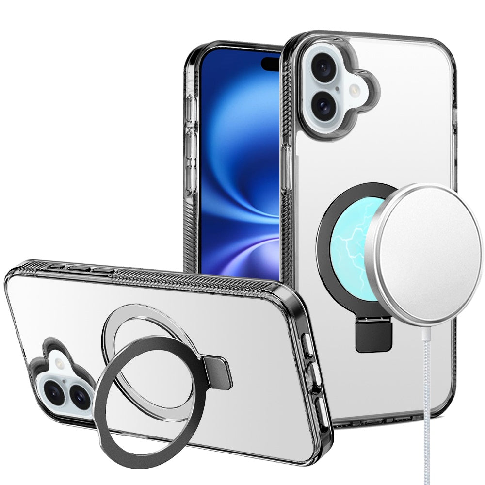 iPhone 17 Dotted Line Magnetic Case - Black