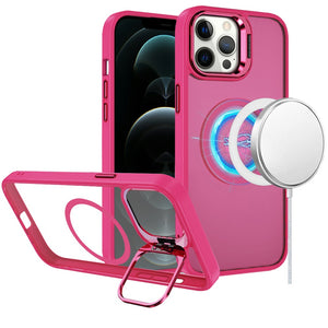 iPhone 12 Pro Max Hot Pink Metallic Magnetic Hybrid Case