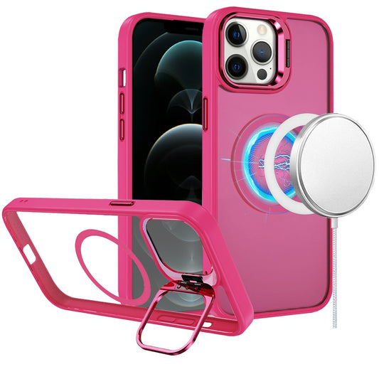 iPhone 12 Pro Max Hot Pink Metallic Magnetic Hybrid Case