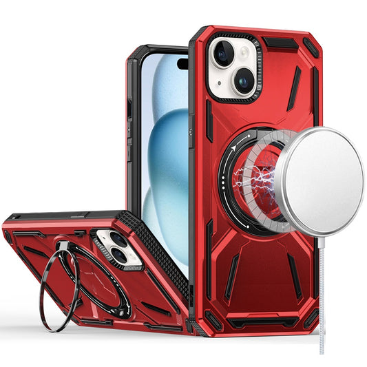iPhone 15 Plus Red Loop Magnetic Kickstand Case