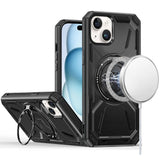 iPhone 15 Black Loop 360° Kickstand Hybrid Case