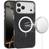 iPhone 17 Pro Black Chrome Leather Case