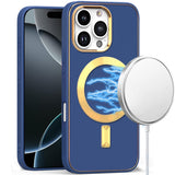 iPhone 16 Pro Max 6.9 inch Ultimate Quality PU Leather Hybrid Case - Blue